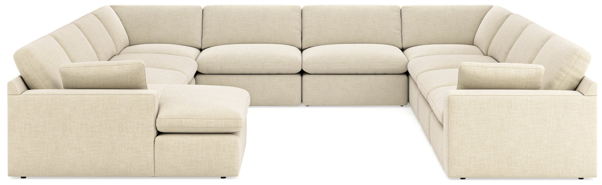 Mega Furniture - Ashley Furniture - Elyza Sectional - RAF 10-Piece Sectional / Linen - 10006S8