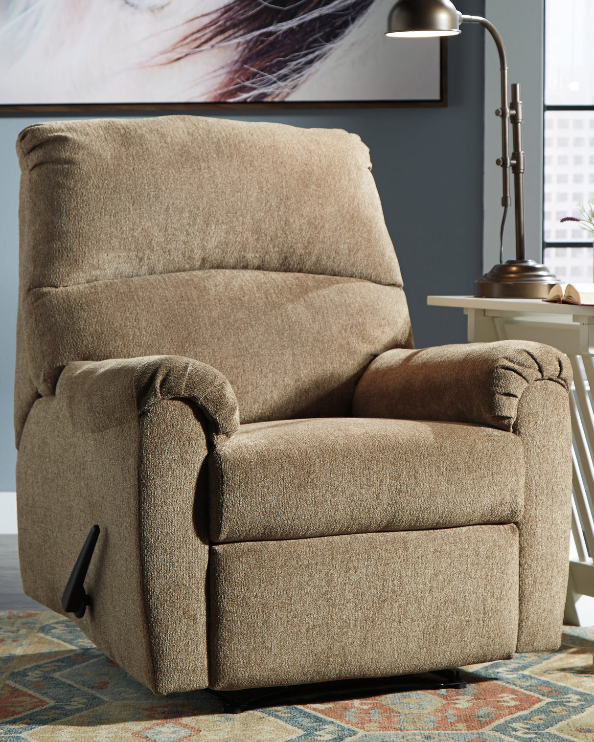 Mega Furniture - Ashley Furniture - Nerviano Living Room - Zero Wall Recliner / Mocha - 1080129
