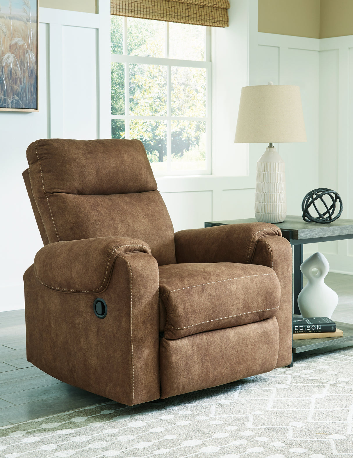 Mega Furniture - Ashley Furniture - Edenwold Living Room - Rocker Recliner / Brindle - 1380525