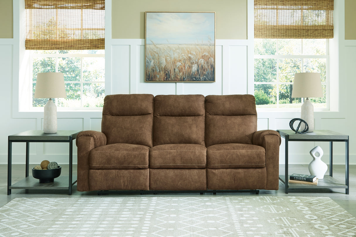 Mega Furniture - Ashley Furniture - Edenwold Living Room - Reclining Sofa / Brindle - 1380588