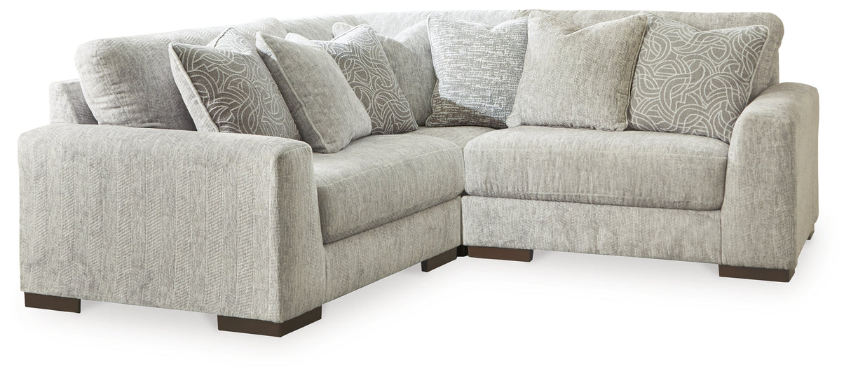 Mega Furniture - Ashley Furniture - Regent Park Sectional - RAF 3-Piece Sectional / Pewter - 14404S1