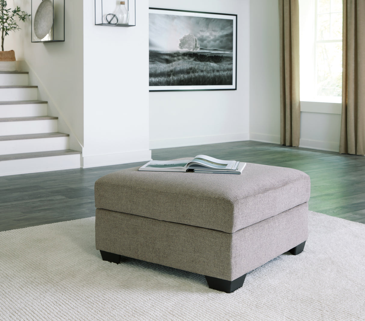 Mega Furniture - Ashley Furniture - Creswell Living Room - Ottoman With Storage / Stone - 1530511