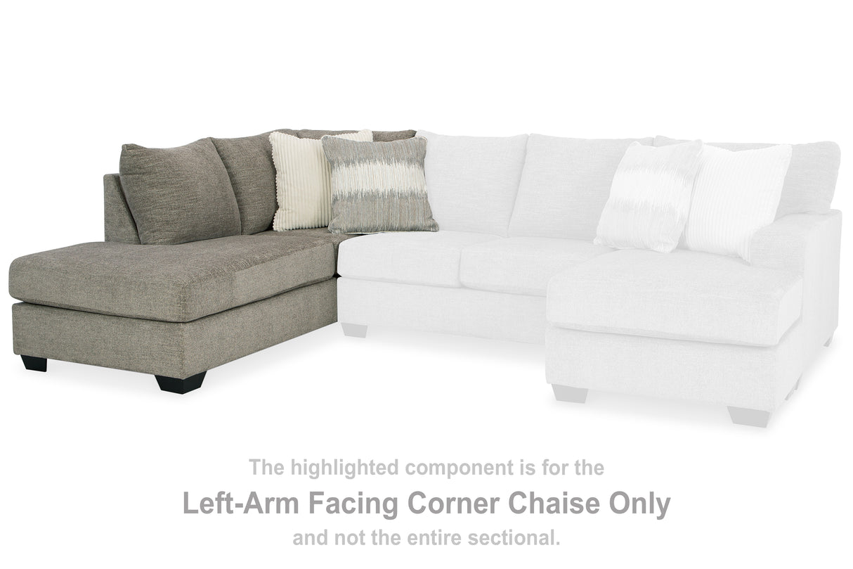 Mega Furniture - Ashley Furniture - Creswell Sectional - LAF Corner Chaise / Stone - 1530516