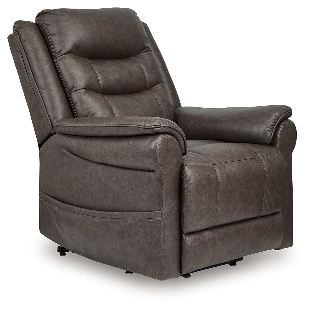 Mega Furniture - Ashley Furniture - Oatman Living Room - Power Lift Recliner / Carbon - 1800512