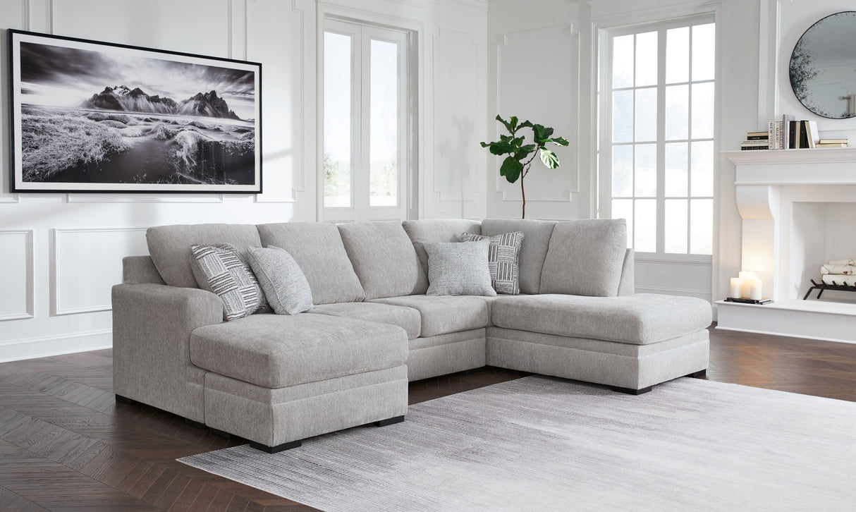 Mega Furniture - Ashley Furniture - Gabyleigh Sectional - LAF 2-Piece Sectional with Chaise / Nickel - 20904S1
