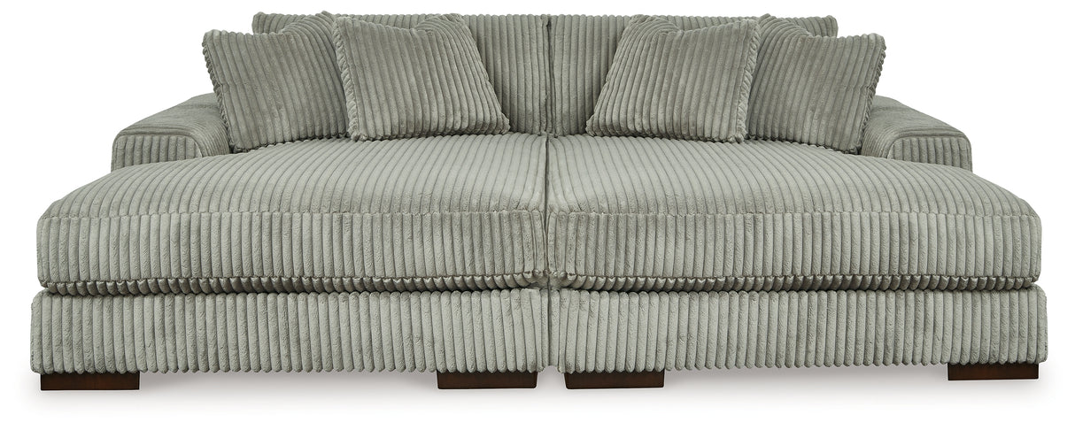 Mega Furniture - Ashley Furniture - Lindyn Sectional - RAF Super Chaise / Fog - 21105S11