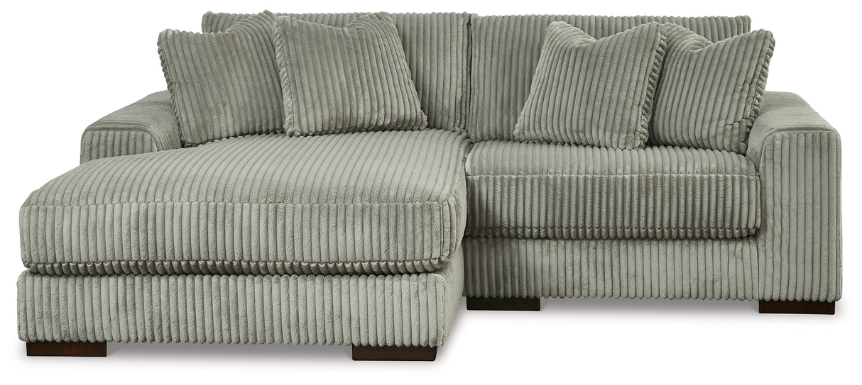 Mega Furniture - Ashley Furniture - Lindyn Sectional - RAF 2-Piece Sectional with Chaise / Fog - 21105S3