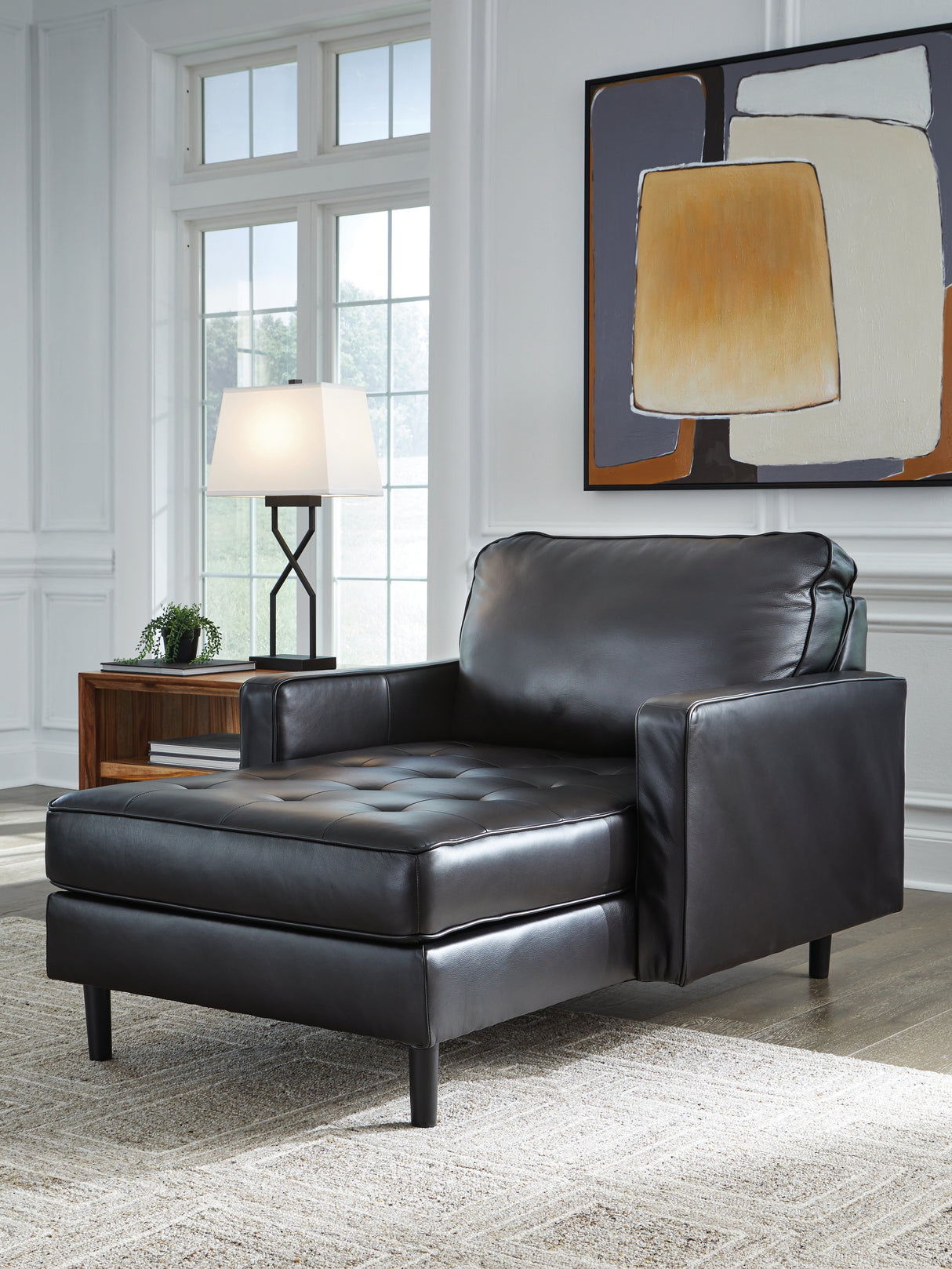 Mega Furniture - Ashley Furniture - Bryceview Living Room - Chaise / Onyx - 2120515