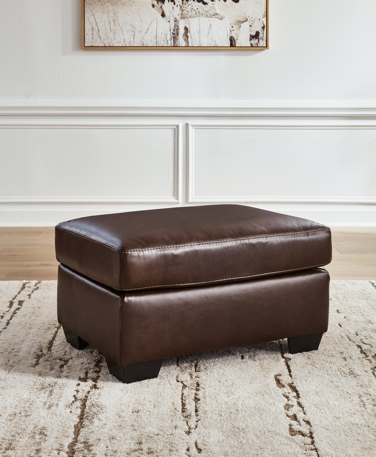 Mega Furniture - Ashley Furniture - Santorine Living Room - Ottoman / Dark Brown - 2170614