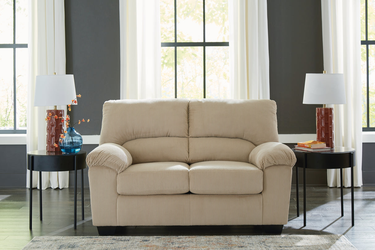 Mega Furniture - Ashley Furniture - SimpleJoy Living Room - Loveseat / Sand - 2420335