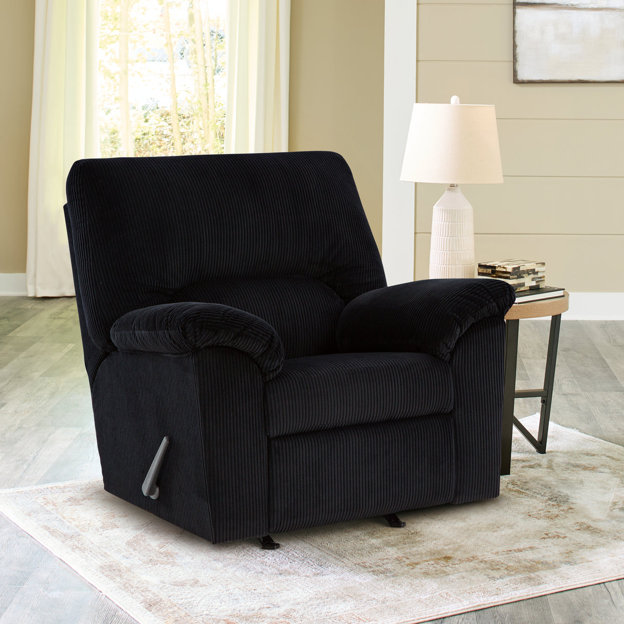 Mega Furniture - Ashley Furniture - SimpleJoy Living Room - Rocker Recliner / Onyx - 2420425