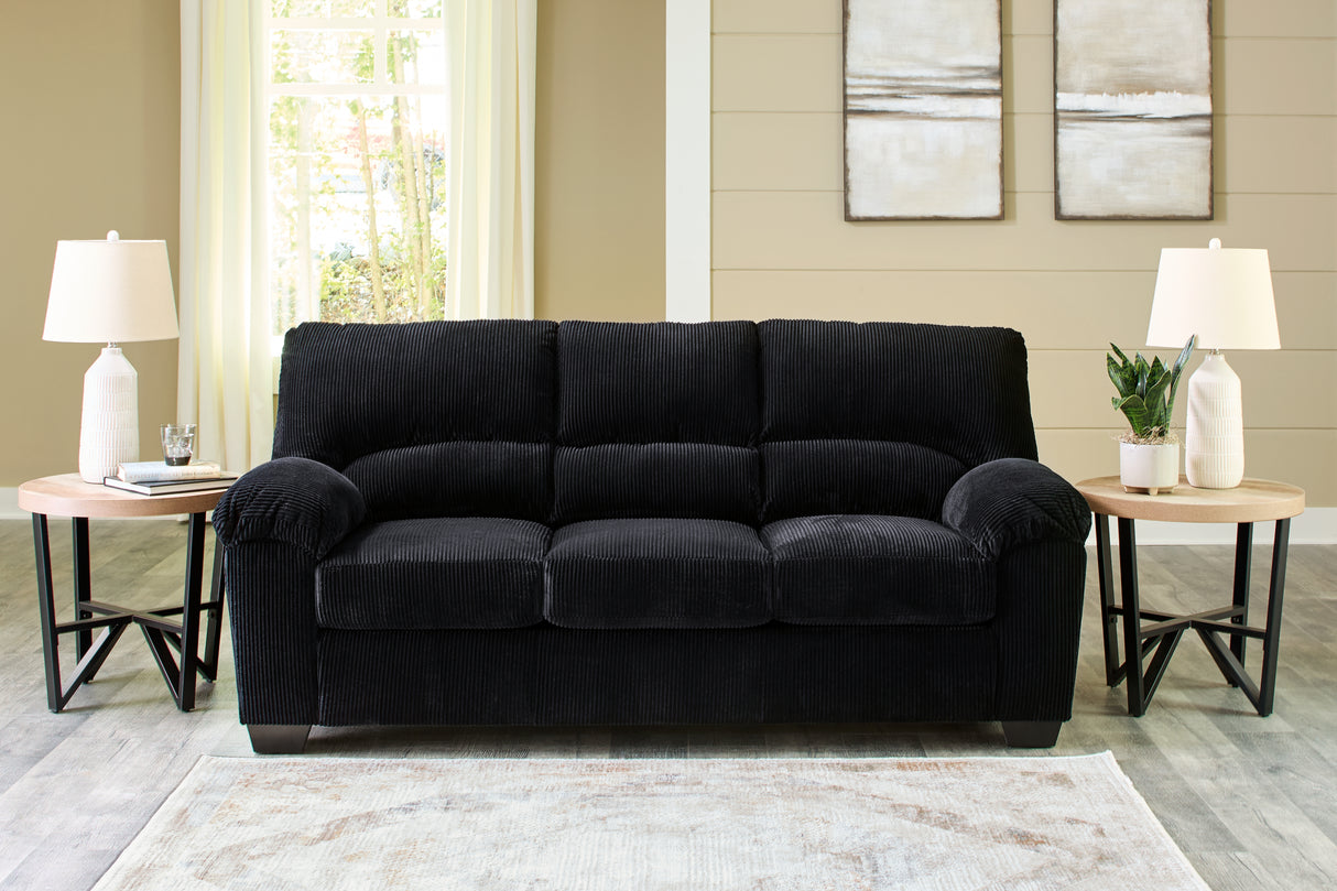 Mega Furniture - Ashley Furniture - SimpleJoy Living Room - Sofa / Onyx - 2420438
