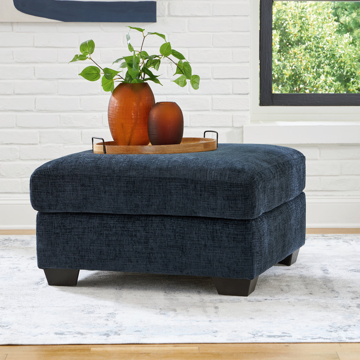 Mega Furniture - Ashley Furniture - Aviemore Living Room - Oversized Accent Ottoman / Ink - 2430308