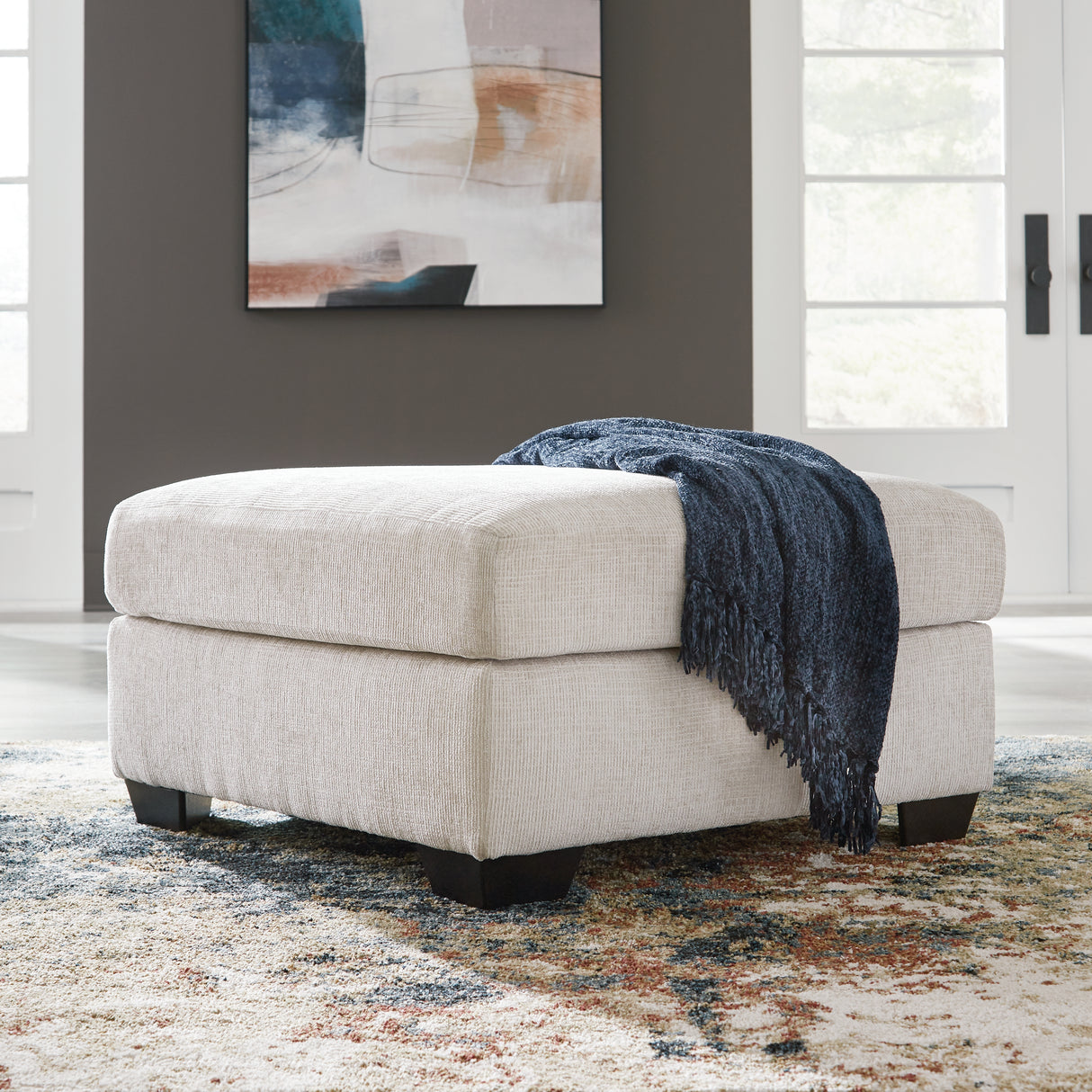 Mega Furniture - Ashley Furniture - Aviemore Living Room - Oversized Accent Ottoman / Stone - 2430508