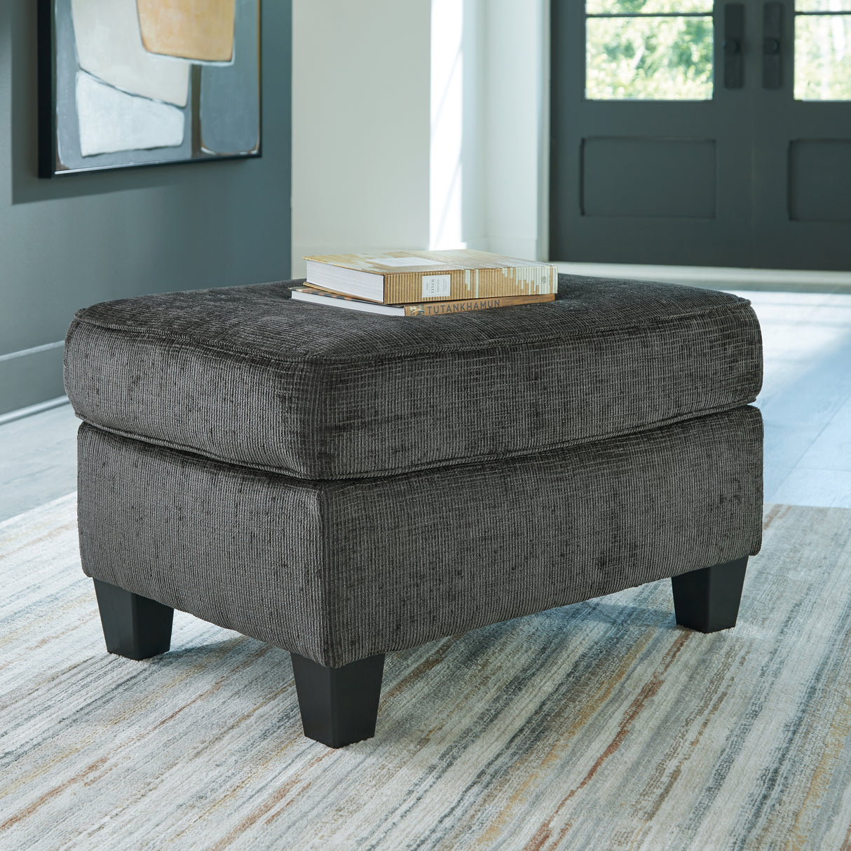 Mega Furniture - Ashley Furniture - Erinslane Living Room - Ottoman / Dusk - 2520614