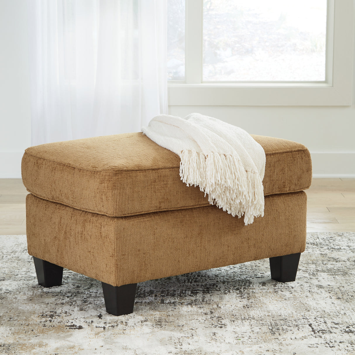 Mega Furniture - Ashley Furniture - Erinslane Living Room - Ottoman / Honey - 2520714