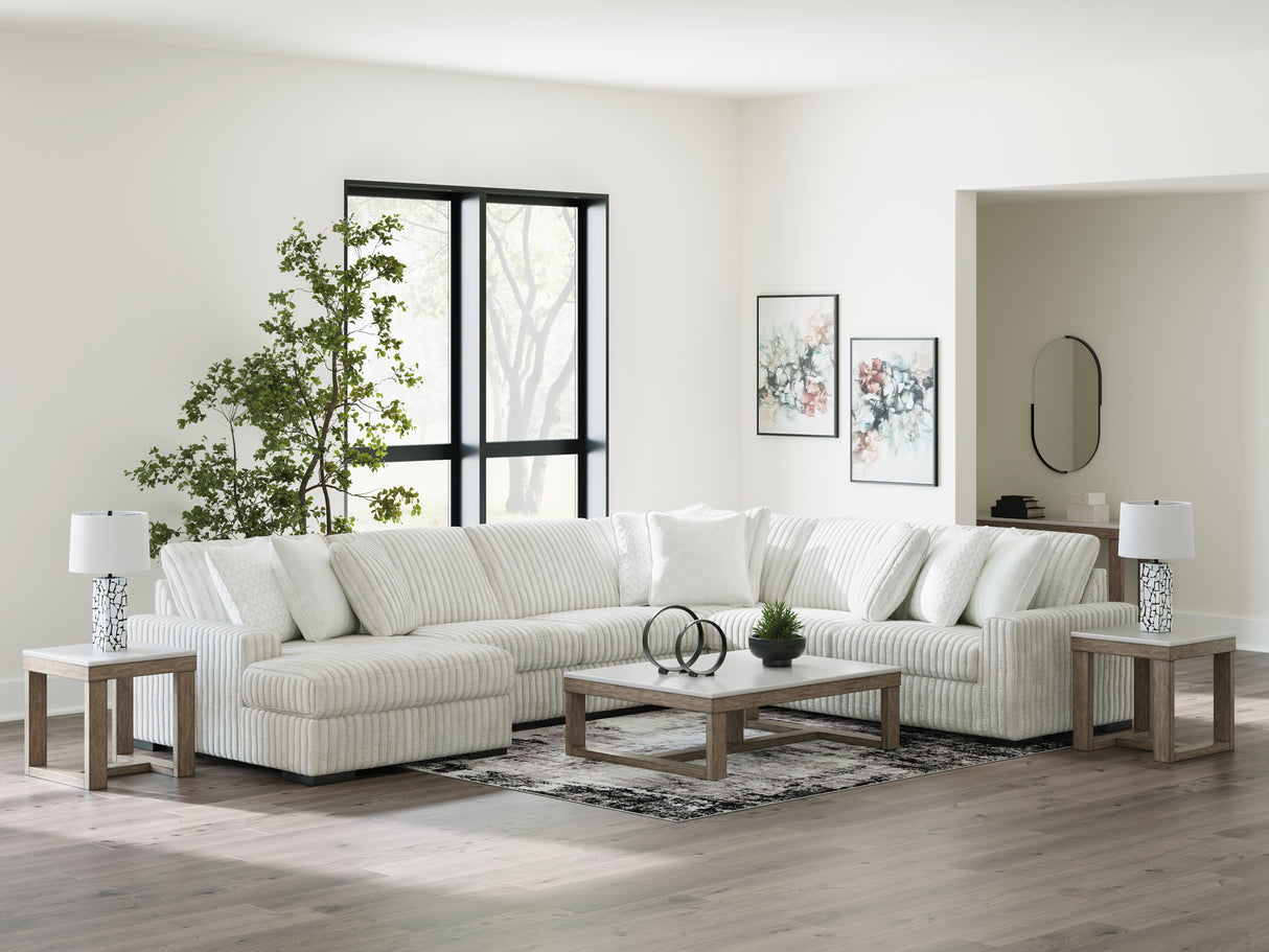 Mega Furniture - Ashley Furniture - Stupendous Sectional - RAF 5-Piece Sectional with Chaise / Alloy - 25903S8