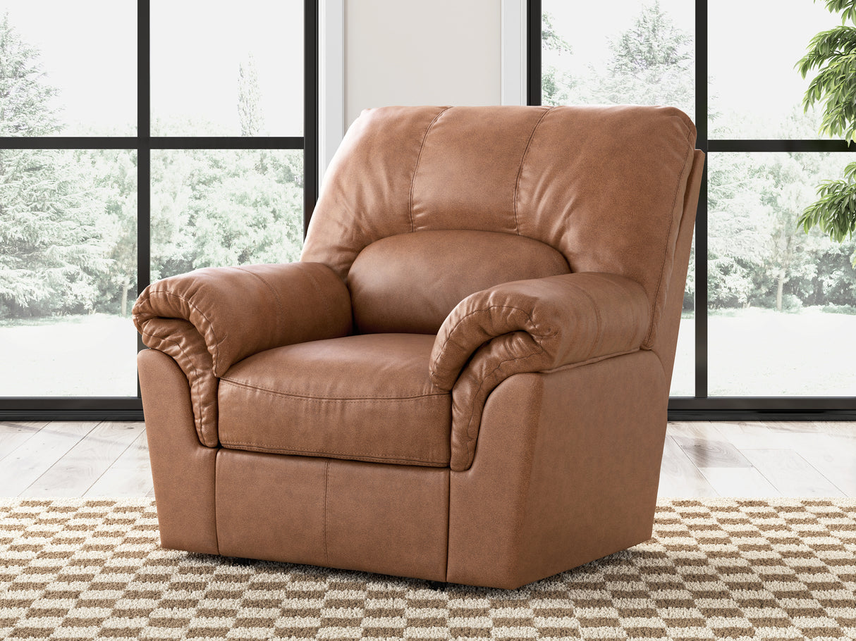 Mega Furniture - Ashley Furniture - WillowBend Living Room - Rocker Recliner / Caramel - PC2770425