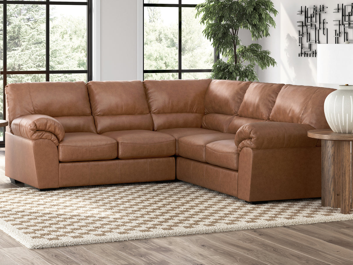 Mega Furniture - Ashley Furniture - WillowBend Sectional - RAF 2-Piece Sectional / Caramel - PC27704S1