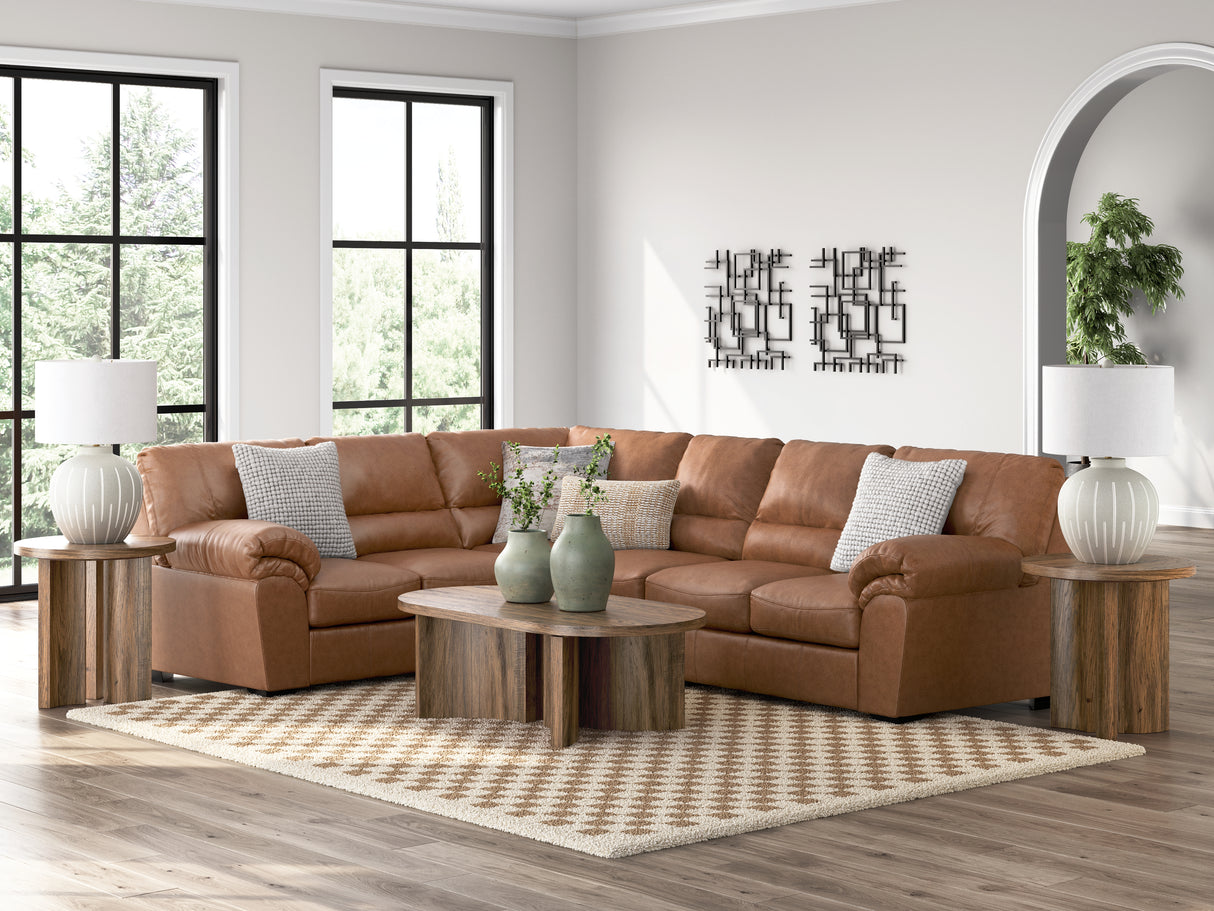 Mega Furniture - Ashley Furniture - WillowBend Sectional - LAF 3-Piece Sectional / Caramel - PC27704S4