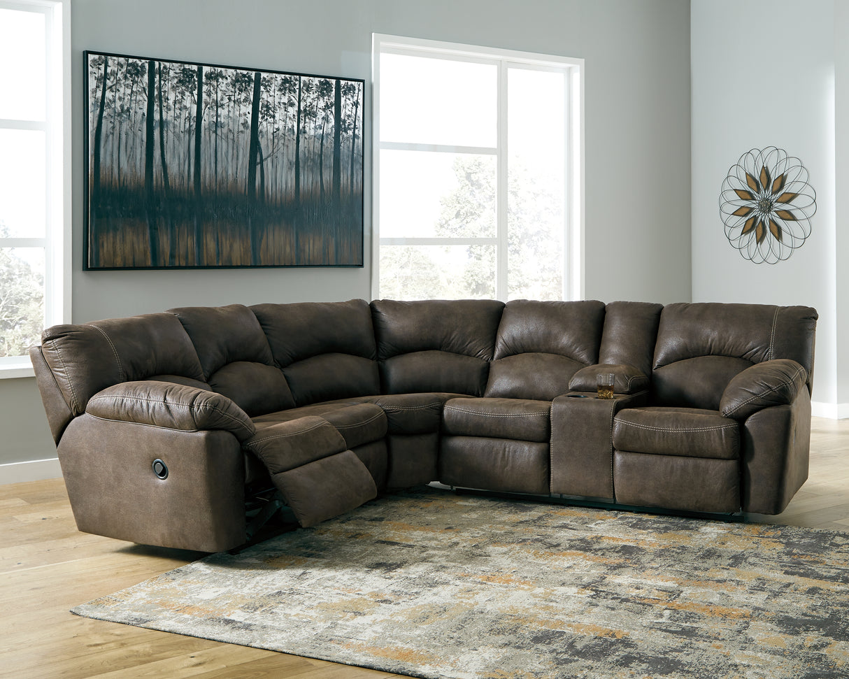 Mega Furniture - Ashley Furniture - Tambo Sectional - 2-Piece Reclining Sectional / Canyon - 27802S1