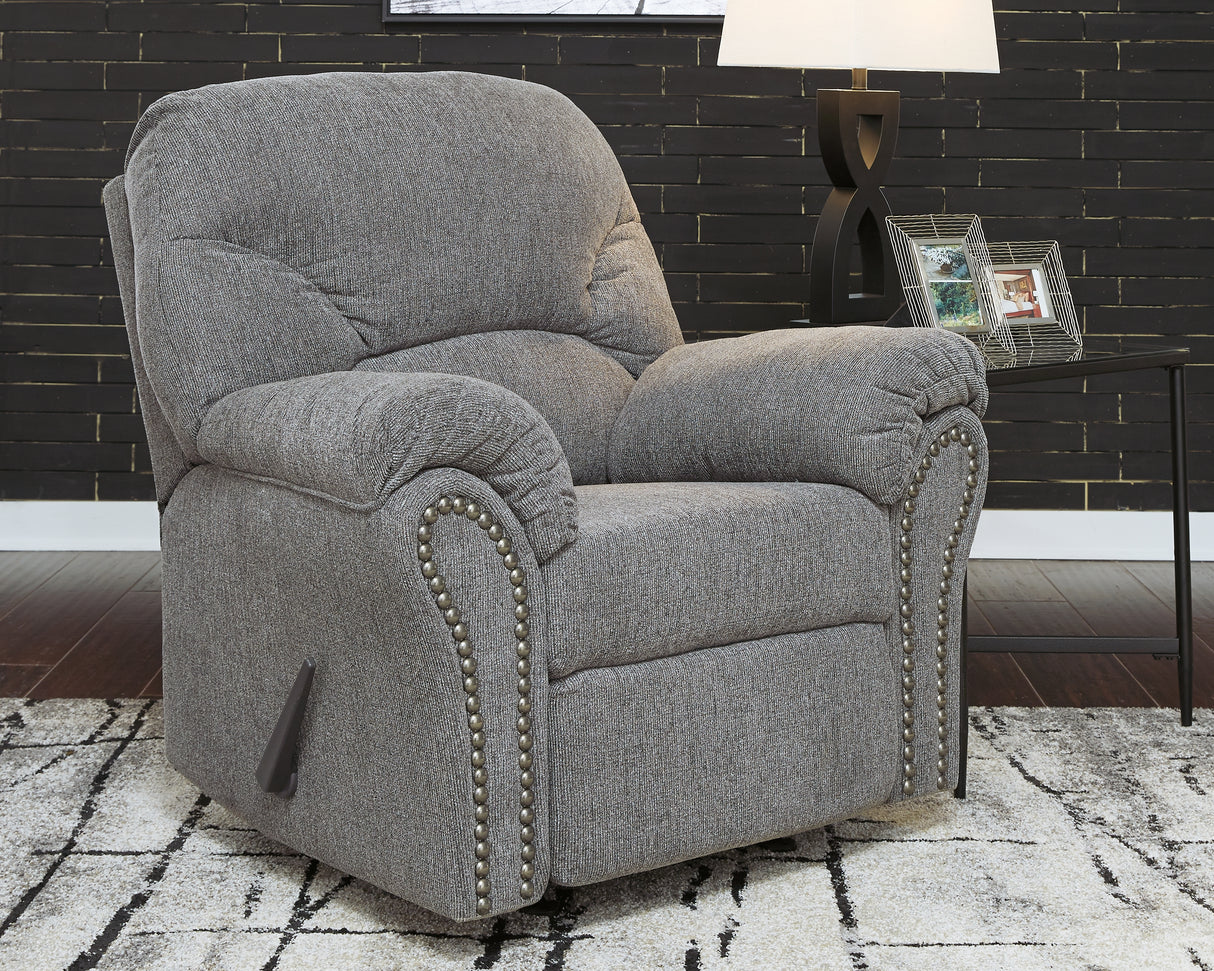 Mega Furniture - Ashley Furniture - Allmaxx Living Room - Rocker Recliner / Pewter - 2810525