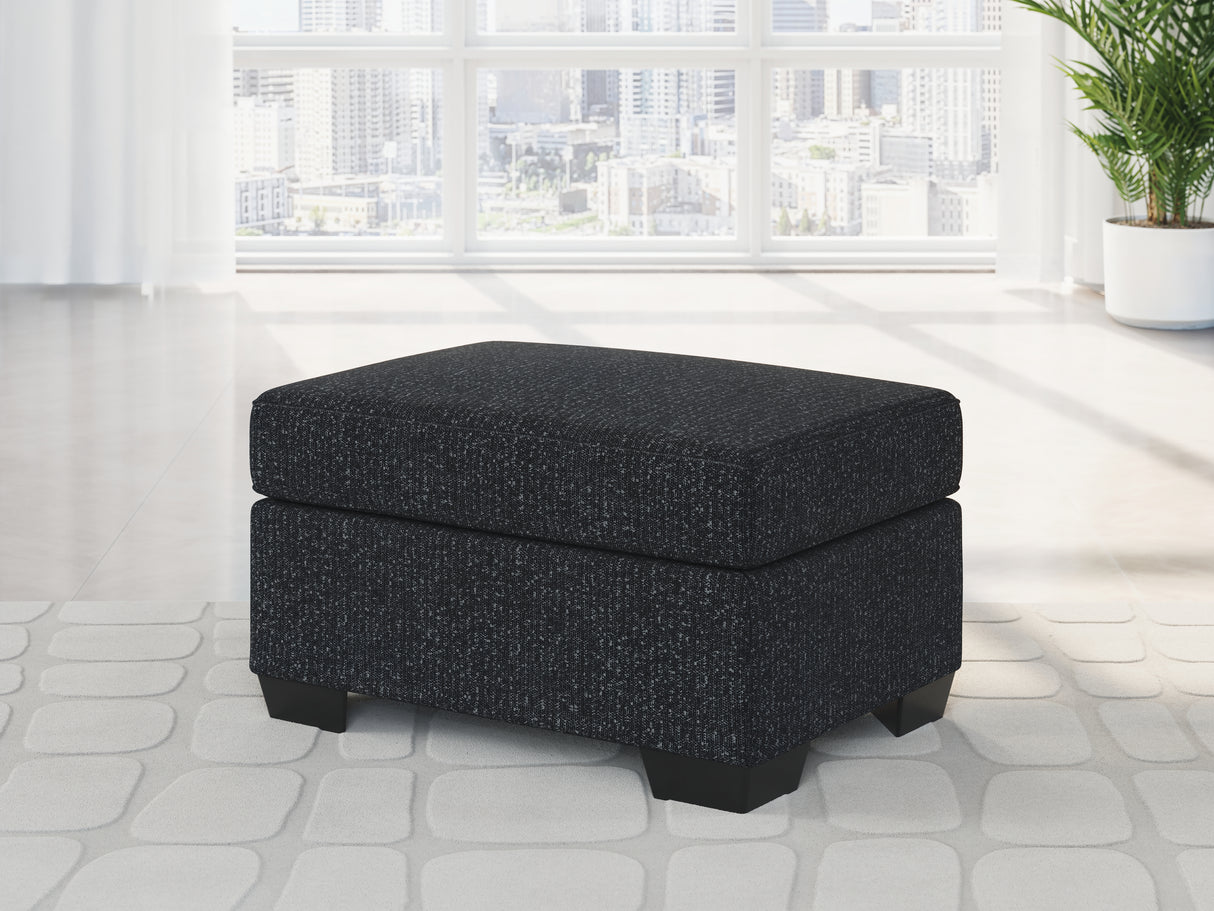 Mega Furniture - Ashley Furniture - Jasmine Peaks Living Room - Ottoman / Coal - 2890414