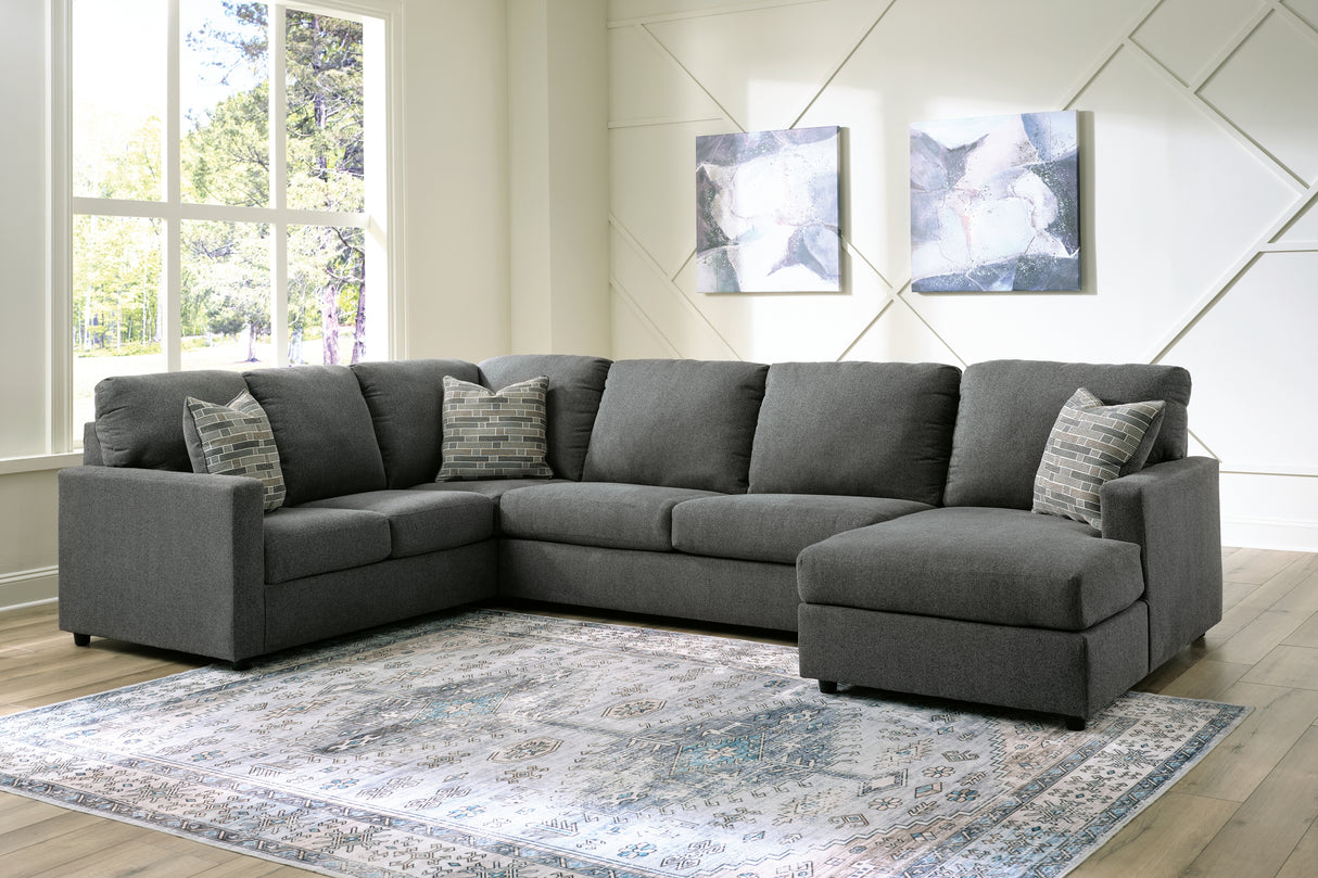 Mega Furniture - Ashley Furniture - Edenfield Sectional - LAF 3-Piece Sectional with Chaise / Linen - 29004S2