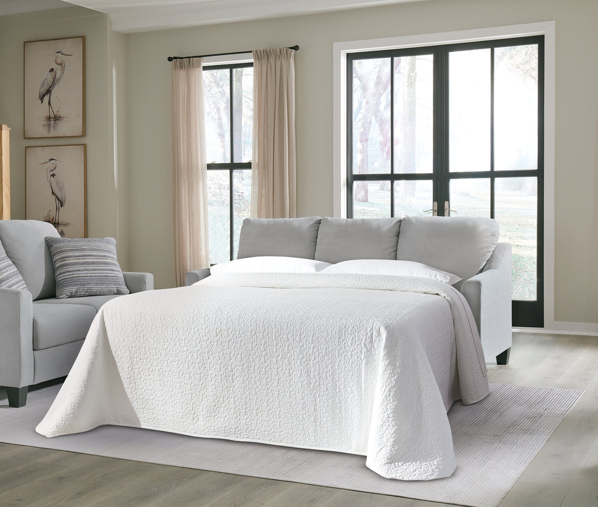 Mega Furniture - Ashley Furniture - Adlai Living Room - Queen Sofa Sleeper / Shadow - 3010339