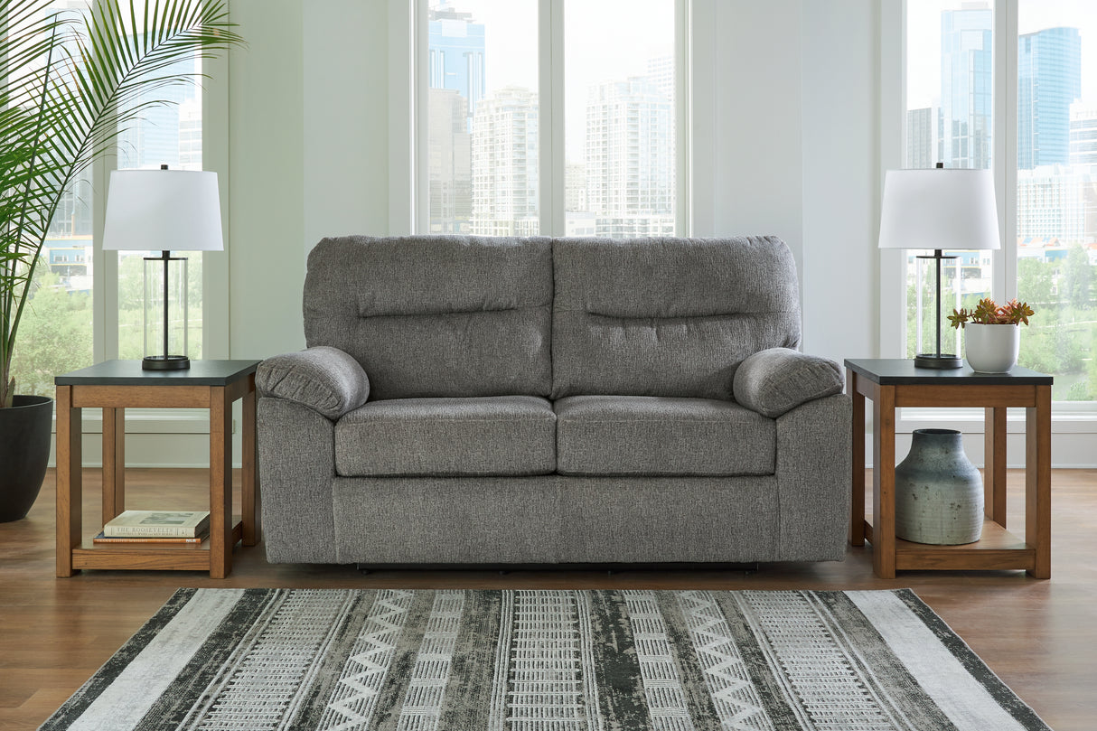 Mega Furniture - Ashley Furniture - Bindura Living Room - Glider Loveseat / Mineral - 3030578