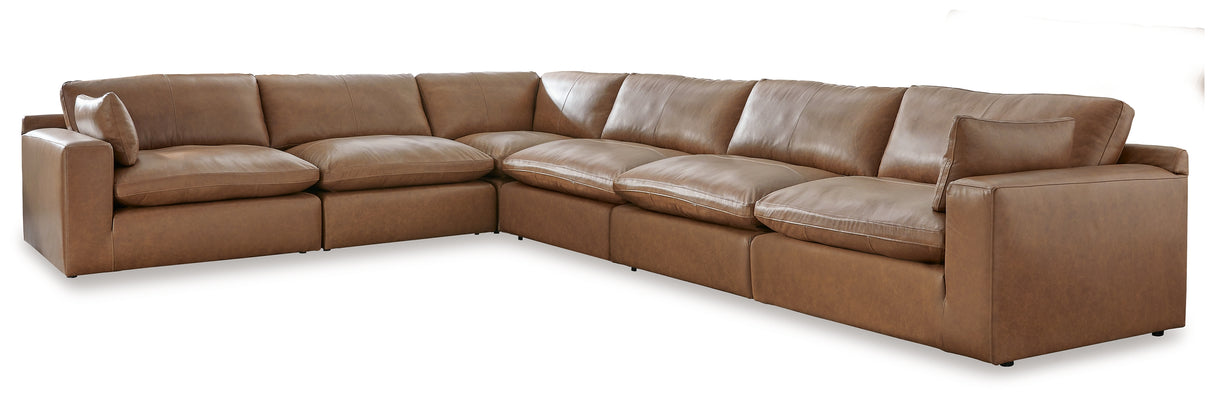Mega Furniture - Ashley Furniture - Emilia Sectional - RAF 6-Piece Sectional / Caramel - 30901S5