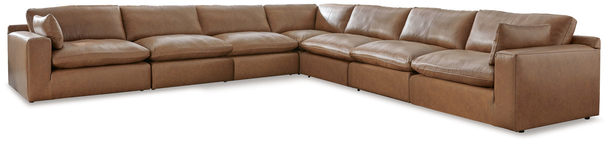 Mega Furniture - Ashley Furniture - Emilia Sectional - RAF 7-Piece Sectional / Caramel - 30901S6