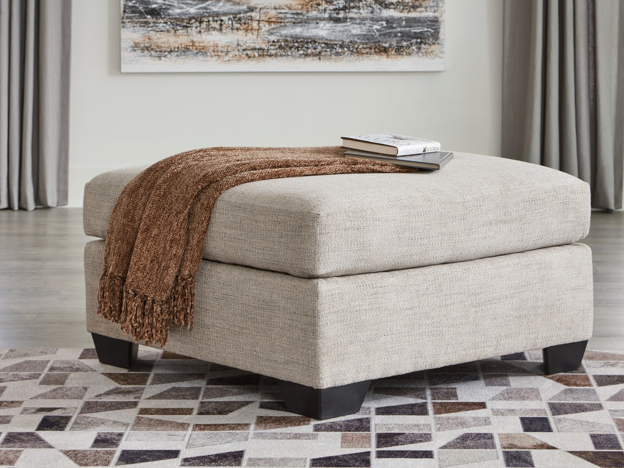 Mega Furniture - Ashley Furniture - Mahoney Living Room - Oversized Accent Ottoman / Pebble - 3100408