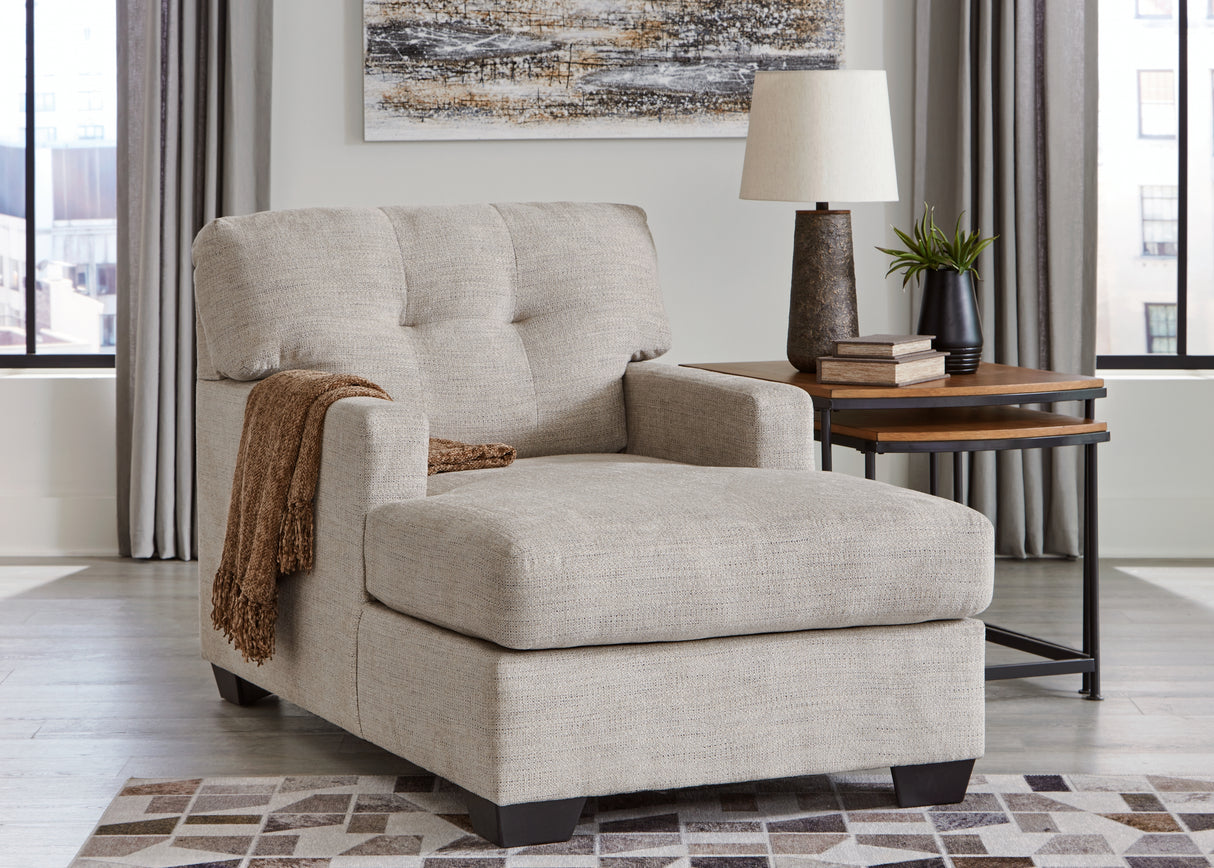 Mega Furniture - Ashley Furniture - Mahoney Living Room - Chaise / Pebble - 3100415