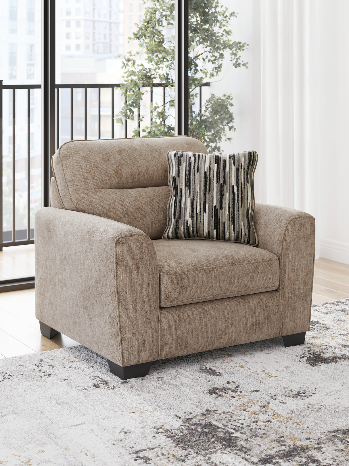 Mega Furniture - Ashley Furniture - Olten Living Room - Chair and a Half / Mocha - 3130423