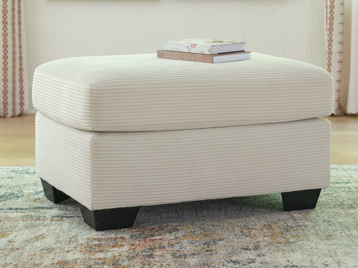 Mega Furniture - Ashley Furniture - Greenbriar Living Room - Ottoman / Ivory - PC3200614