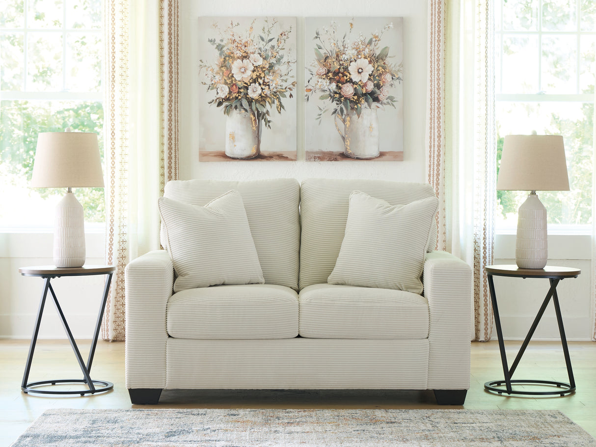 Mega Furniture - Ashley Furniture - Greenbriar Living Room - Loveseat / Ivory - PC3200635