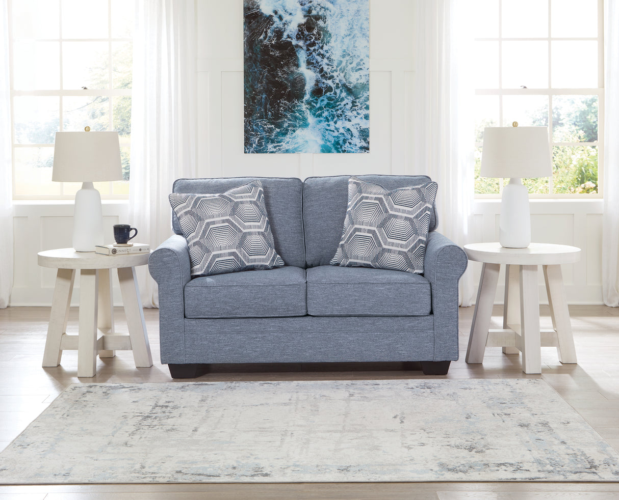Mega Furniture - Ashley Furniture - Carissa Manor Living Room - Loveseat / Denim - 3260435