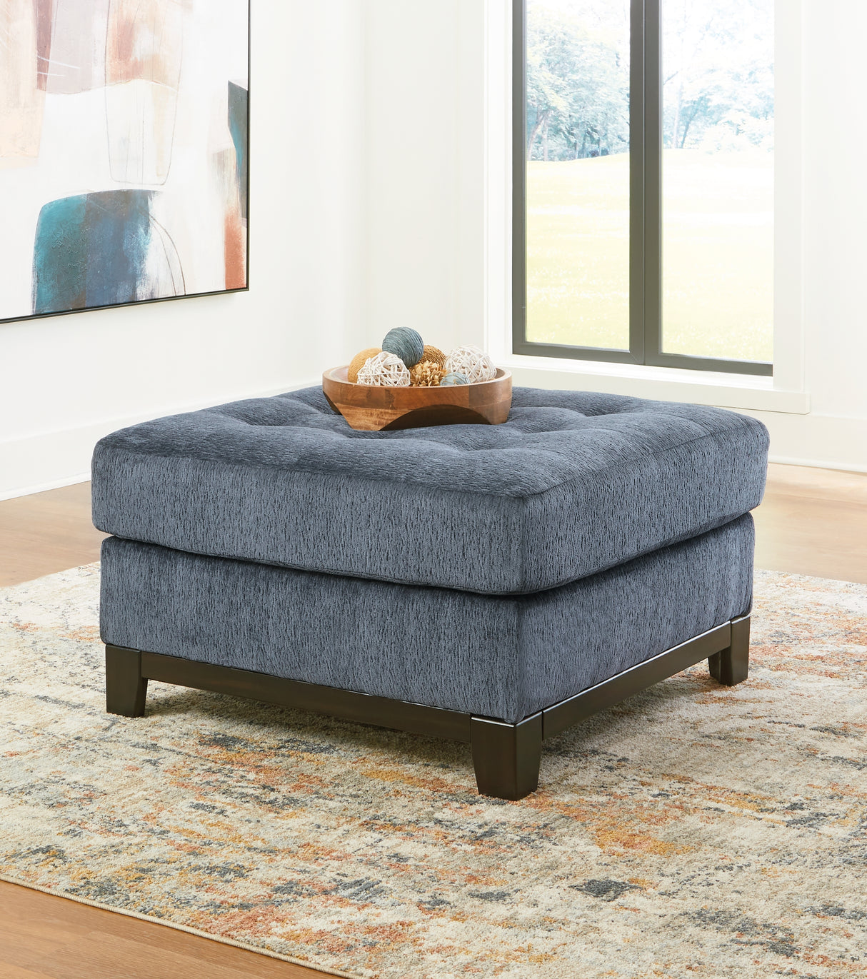 Mega Furniture - Ashley Furniture - Maxon Place Living Room - Oversized Accent Ottoman / Navy - 3300308