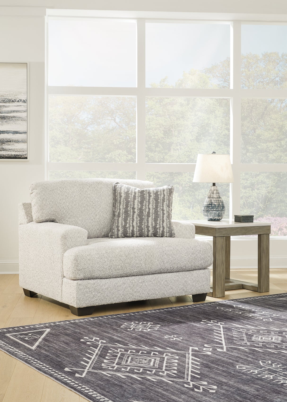 Mega Furniture - Ashley Furniture - Brebryan Living Room - Chair and a Half / Flannel - 3440123