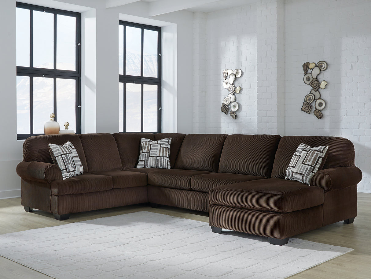 Mega Furniture - Ashley Furniture - Kimlee Sectional - LAF 3-Piece Sectional with Chaise / Chocolate - PC35603S2