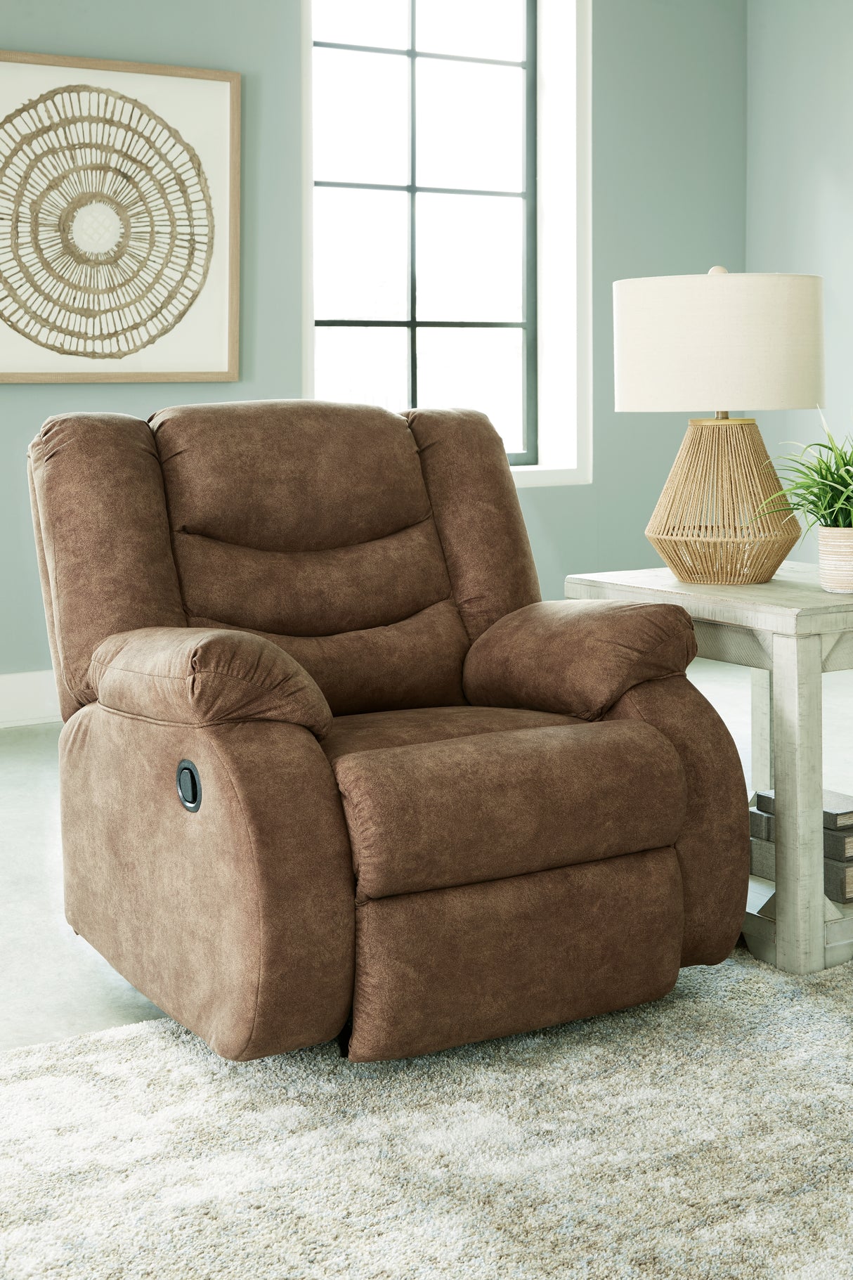 Mega Furniture - Ashley Furniture - Partymate Living Room - Rocker Recliner / Brindle - 3690225