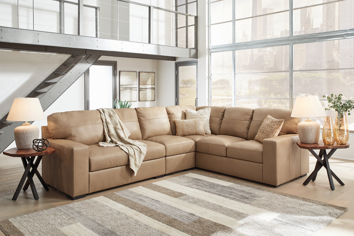 Mega Furniture - Ashley Furniture - Bandon Sectional - RAF 3-Piece Sectional / Toffee - 38006S4
