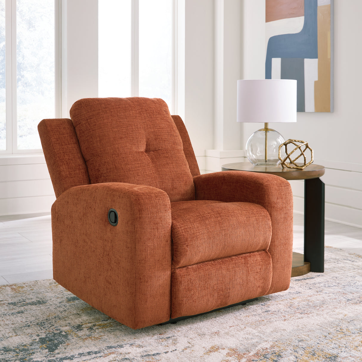 Mega Furniture - Ashley Furniture - Danum Living Room - Zero Wall Recliner / Spice - 3880729