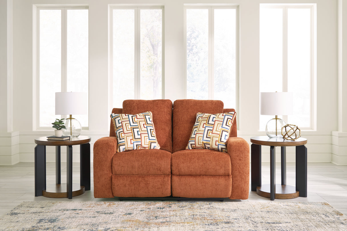 Mega Furniture - Ashley Furniture - Danum Living Room - Reclining Loveseat / Spice - 3880786