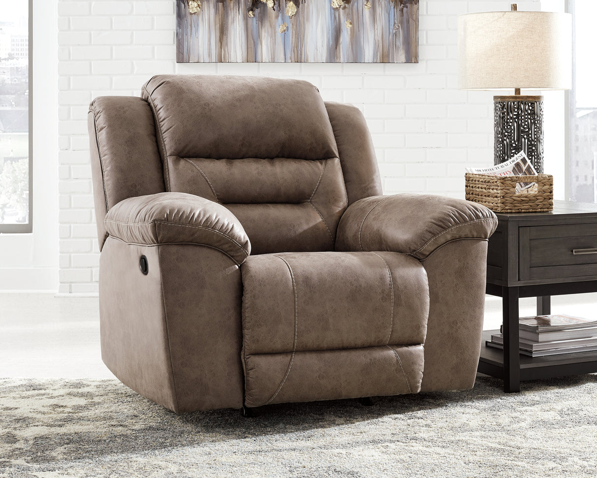 Mega Furniture - Ashley Furniture - Stoneland Living Room - Rocker Recliner / Fossil - 3990525