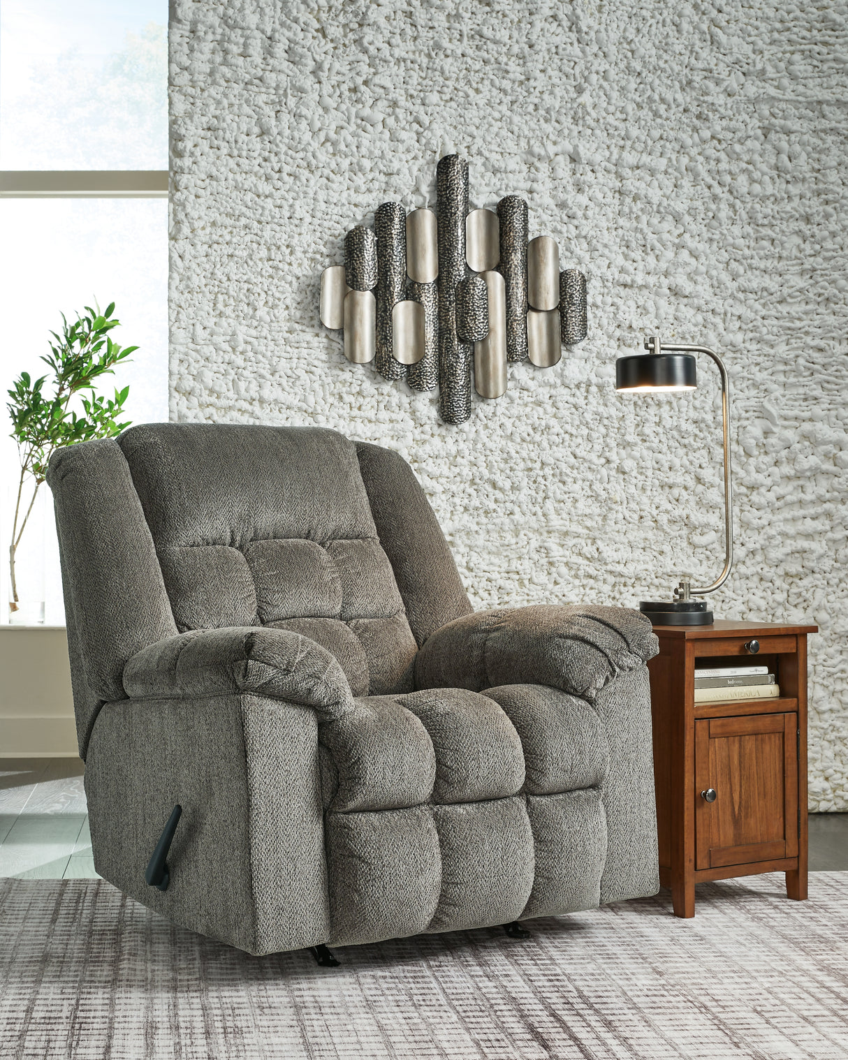 Mega Furniture - Ashley Furniture - Kegler Living Room - Rocker Recliner / Briar - 4450525