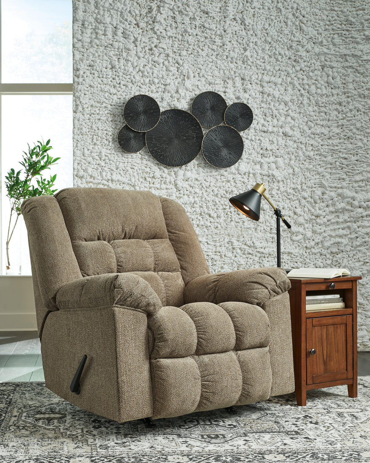 Mega Furniture - Ashley Furniture - Kegler Living Room - Rocker Recliner / Briar - 4450525