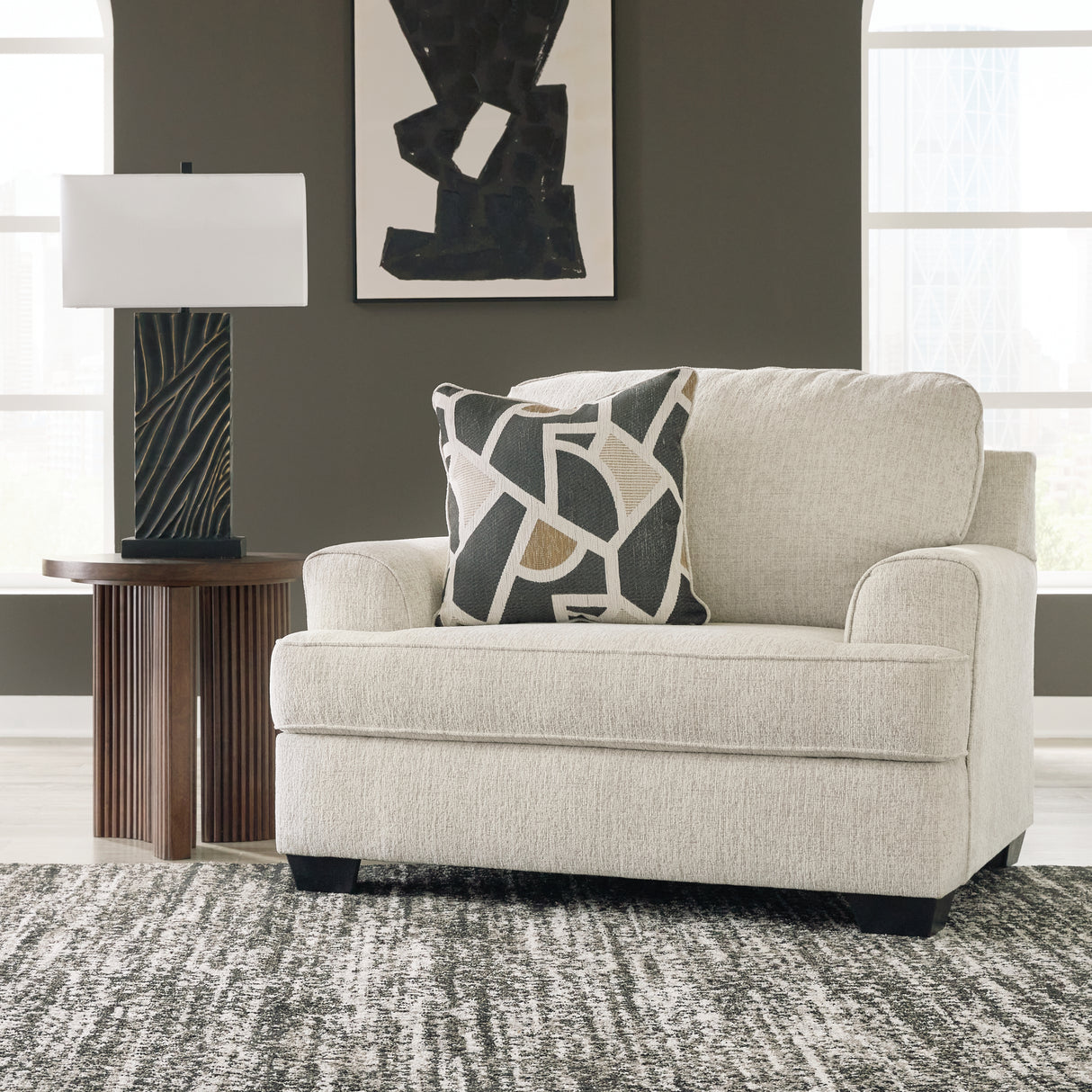 Mega Furniture - Ashley Furniture - Heartcort Living Room - Chair and a Half / Quartz - 4460423