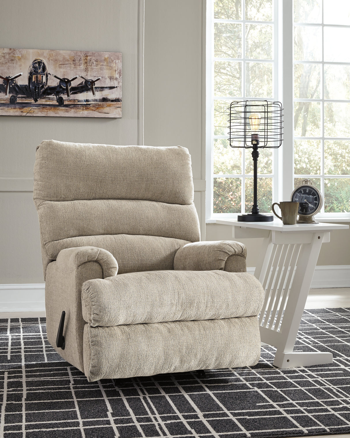 Mega Furniture - Ashley Furniture - Man Fort Living Room - Rocker Recliner / Dusk - 4660425
